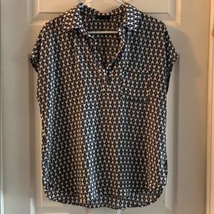 Black and white blouse